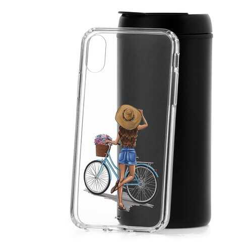 Чехол Apple iPhone X Kruche Print Велосипедная прогулка в МТС