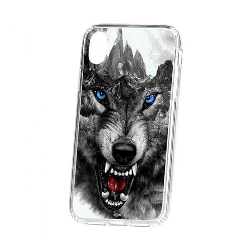 Чехол Apple iPhone XR Kruche Print Волк в МТС