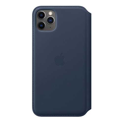 Чехол Apple Leather Folio Deep Sea Blue для смартфона iPhone 11 Pro Max (MY1P2ZM/A) в МТС