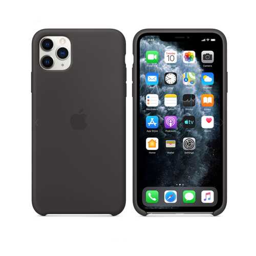 Чехол для Apple iPhone 11 Pro Max Silicone Black Black (MWY1NFE/A) в МТС