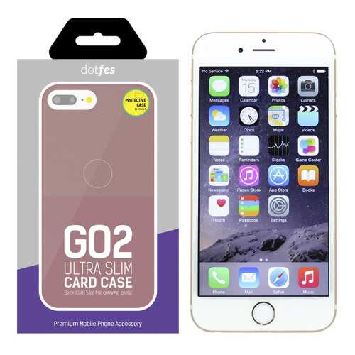 Чехол Dotfes G02 Carbon Fiber Card Case для iPhone 6/6s (rose gold) в МТС