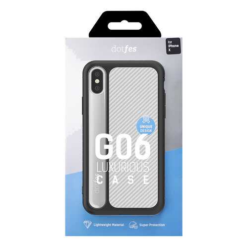 Чехол Dotfes G06 Luxurious Material Case для iPhone X/XS (silver) в МТС