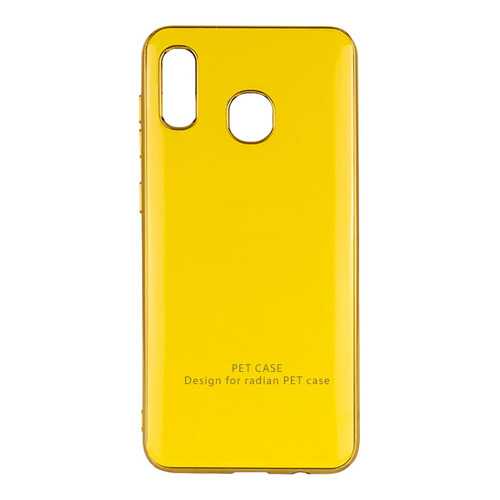 Чехол GLOSSY LOGO для Samsung Galaxy A20 / A30 Yellow в МТС