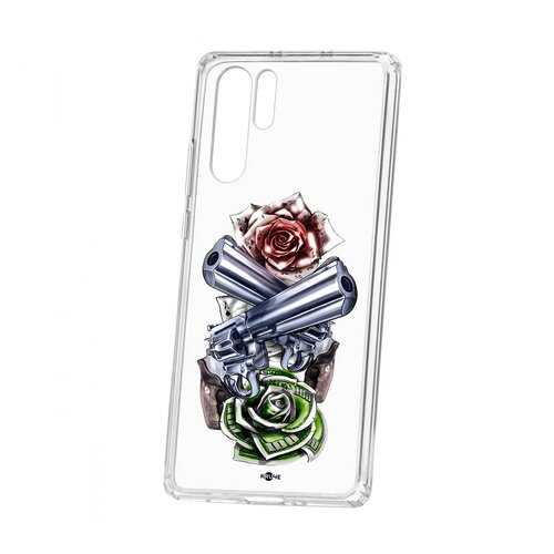Чехол Huawei P30 Pro Kruche Print Карты деньги 2 ствола в МТС