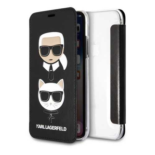 Чехол Karl Lagerfeld PU Leather Booktype (KLFLBKPXKICKC) для iPhone X/Xs (Black) в МТС