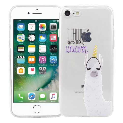 Чехол KAWAI для iPhone 7/8Лама-единорог в МТС