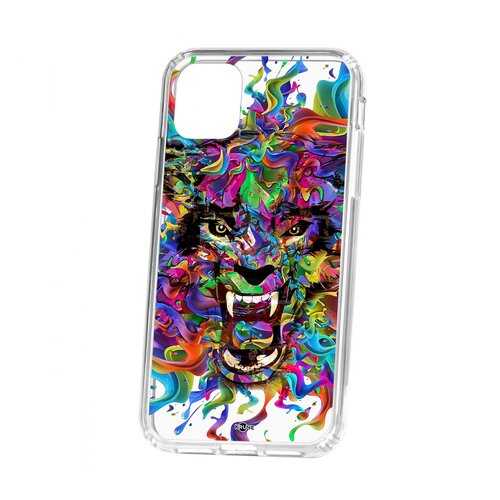 Чехол Kruche Apple iPhone 11 Print Colored beast в МТС