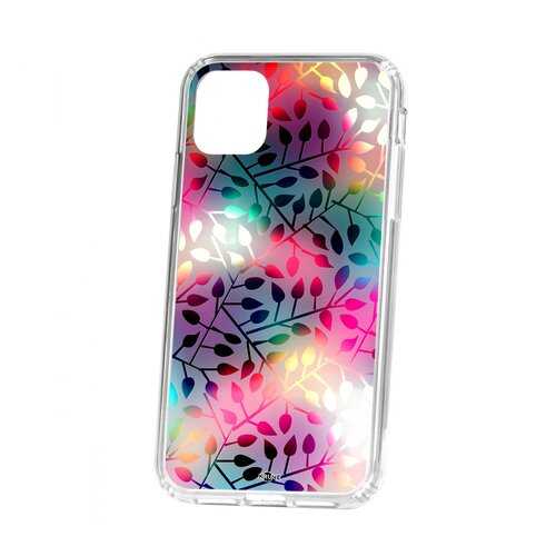 Чехол Kruche Apple iPhone 11 Print Цветные листья в МТС