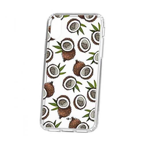 Чехол Kruche Apple iPhone X Print Кокосы в МТС
