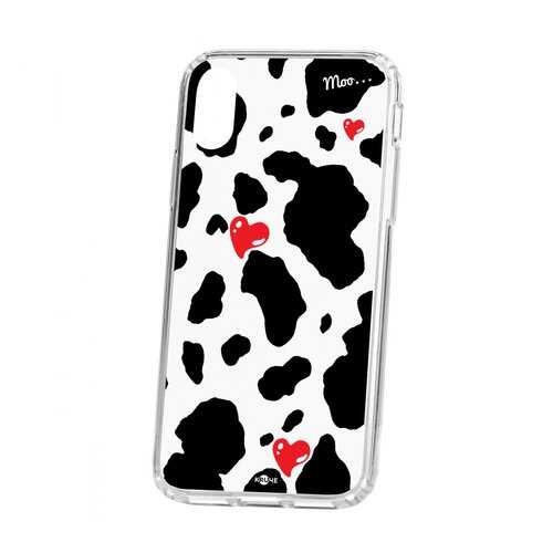 Чехол Kruche Apple iPhone X Print Корова в МТС