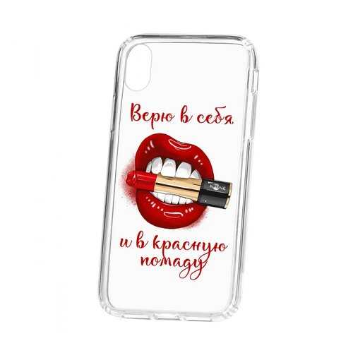 Чехол Kruche Apple iPhone XR Print Red lipstick в МТС
