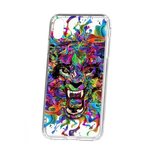 Чехол Kruche Apple iPhone XS Max Print Colored beast в МТС