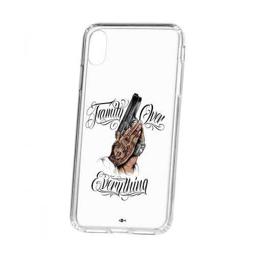 Чехол Kruche Apple iPhone XS Max Print Семья превыше в МТС