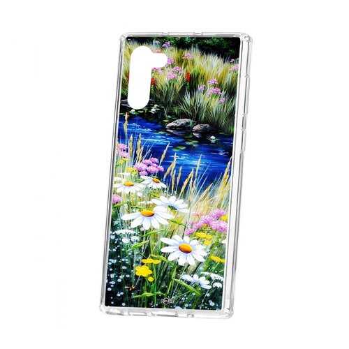 Чехол Kruche для Samsung Galaxy Note 10 Print Ромашки у ручья в МТС