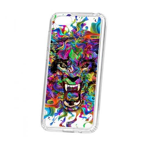Чехол Kruche Huawei Honor 7A Print Colored beast в МТС