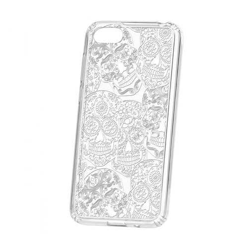 Чехол Kruche Huawei Honor 7A Print Skull White в МТС