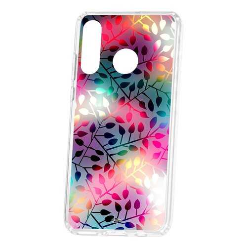 Чехол Kruche Huawei P30 Lite Print Цветные листья в МТС