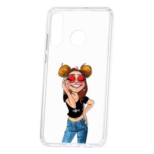 Чехол Kruche Huawei P30 Lite Print Smiling в МТС