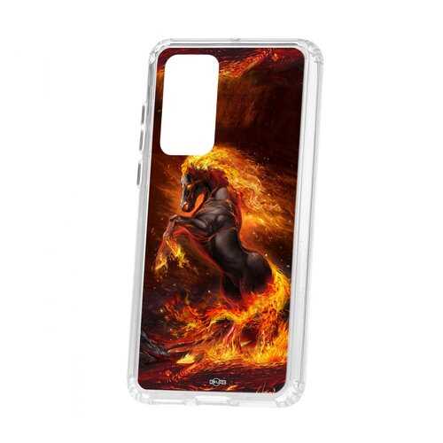 Чехол Kruche Huawei P40 Print Конь огонь в МТС