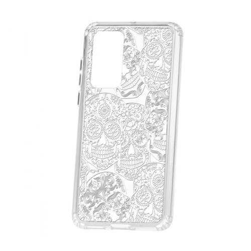 Чехол Kruche Huawei P40 Print Skull White в МТС