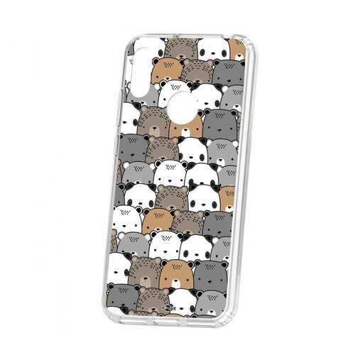Чехол Kruche Huawei Y6 2019 Print Медвежата в МТС