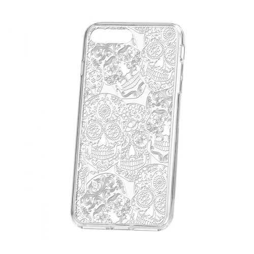 Чехол Kruche iP 7 Plus Print Skull White в МТС