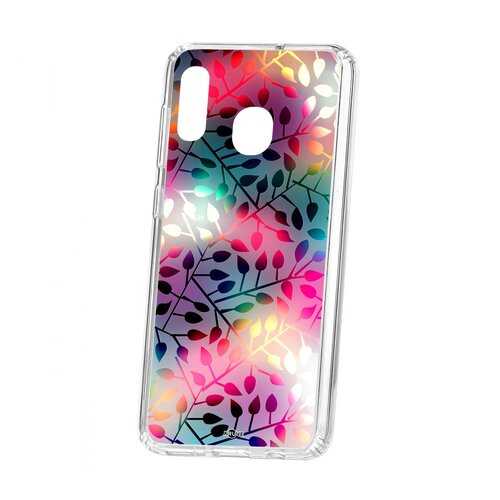 Чехол Kruche Samsung Galaxy A20 2019 Print Цветные листья в МТС