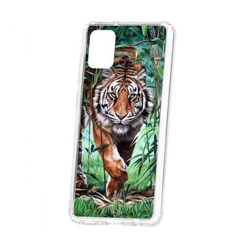 Чехол Kruche Samsung Galaxy A21S Print Крадущийся тигр в МТС