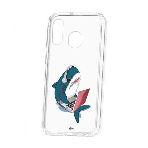 Чехол Kruche Samsung Galaxy A40 2019 Print Акула в МТС
