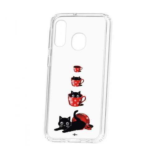 Чехол Kruche Samsung Galaxy A40 2019 Print Котенок в чашке в МТС