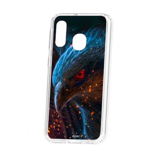 Чехол Kruche Samsung Galaxy A40 2019 Print Орел в МТС