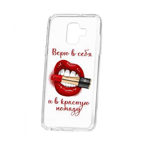 Чехол Kruche Samsung Galaxy A6 Print Red lipstick в МТС