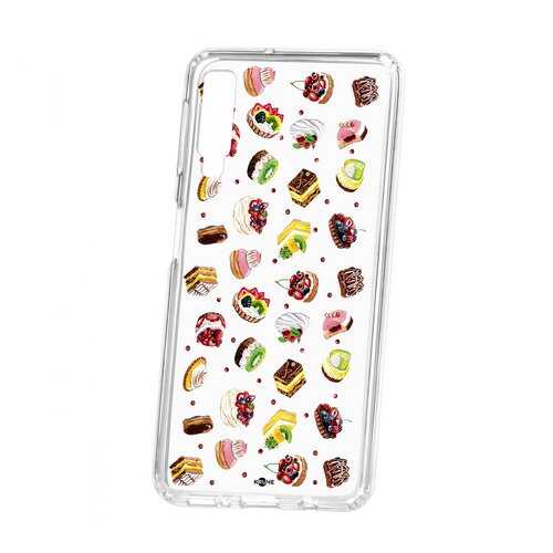 Чехол Kruche Samsung Galaxy A7 (2018) A750 Print Cake в МТС