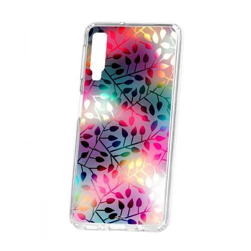 Чехол Kruche Samsung Galaxy A7 (2018) A750 Print Цветные листья в МТС