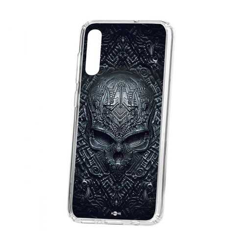 Чехол Kruche Samsung Galaxy A70 2019 Print Череп техно в МТС