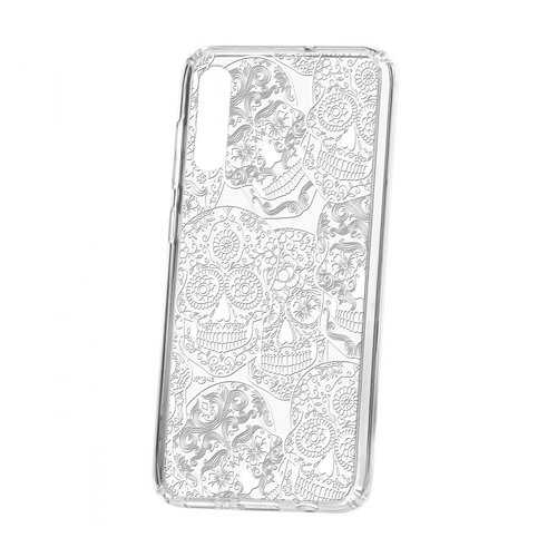 Чехол Kruche Samsung Galaxy A70 2019 Print Skull White в МТС