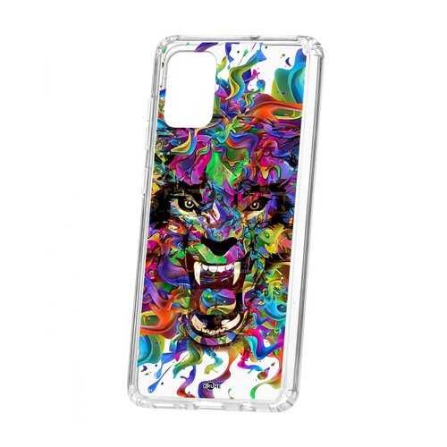 Чехол Kruche Samsung Galaxy A71 Print Colored beast в МТС