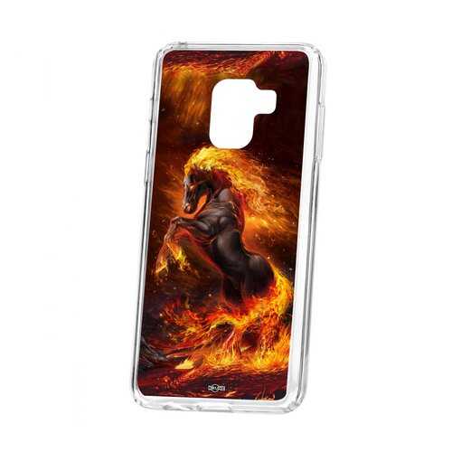Чехол Kruche Samsung Galaxy A8 2018 (A530) Print Конь огонь в МТС