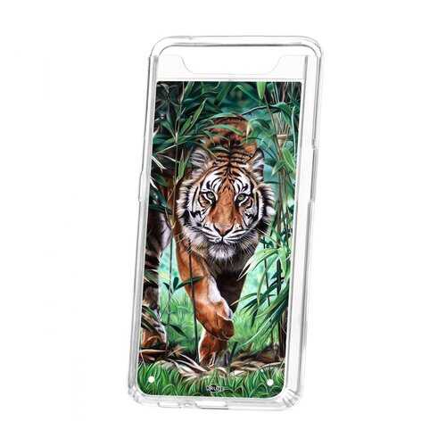 Чехол Kruche Samsung Galaxy A80 Print Крадущийся тигр в МТС