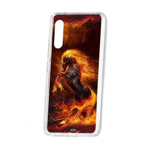 Чехол Kruche Samsung Galaxy A90 5G Print Конь огонь в МТС