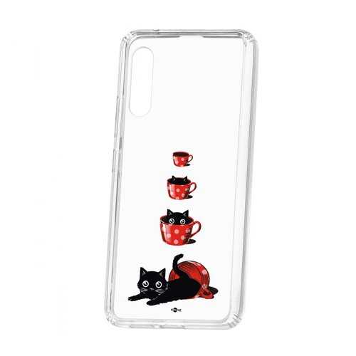 Чехол Kruche Samsung Galaxy A90 5G Print Котенок в чашке в МТС