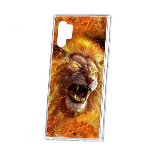 Чехол Kruche Samsung Galaxy Note 10+ Print Лев в МТС