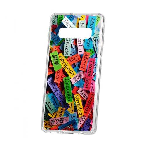 Чехол Kruche Samsung Galaxy S10+ Print Thank you в МТС