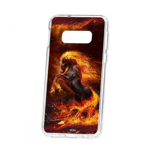 Чехол Kruche Samsung Galaxy S10e Print Конь огонь в МТС