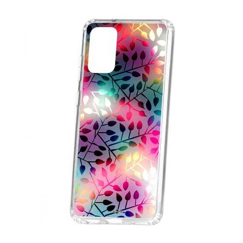 Чехол Kruche Samsung Galaxy S20 Plus Print Цветные листья в МТС