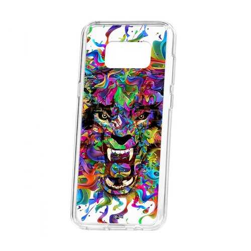 Чехол Kruche Samsung Galaxy S8 Plus Print Colored beast в МТС