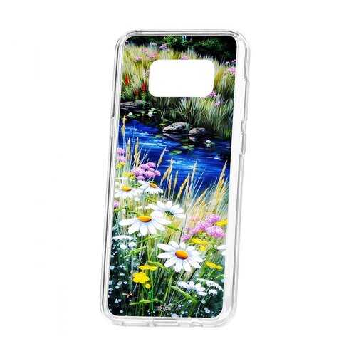 Чехол Kruche Samsung Galaxy S8 Plus Print Ромашки у ручья в МТС