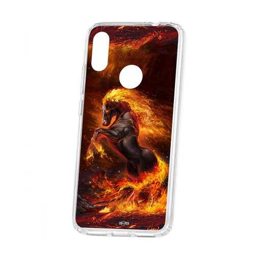 Чехол Kruche Xiaomi Redmi Note 7 Print Конь огонь в МТС
