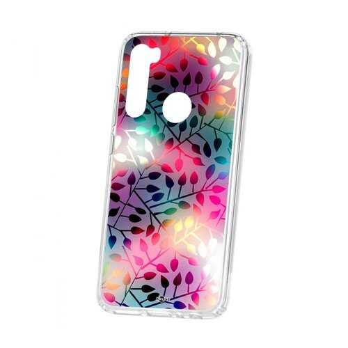 Чехол Kruche Xiaomi Redmi Note 8 Print Цветные листья в МТС