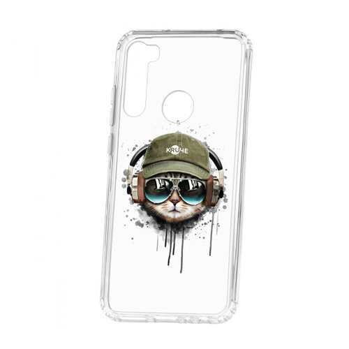 Чехол Kruche Xiaomi Redmi Note 8T Print Кот в наушниках в МТС